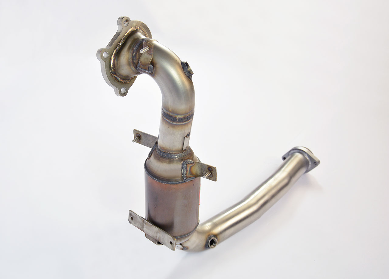 595 ABARTH 1.4T "Pista" (160 Hp) (Ø65 with valve) 2016 Turbo downpipe kit + Metallic catalytic conve