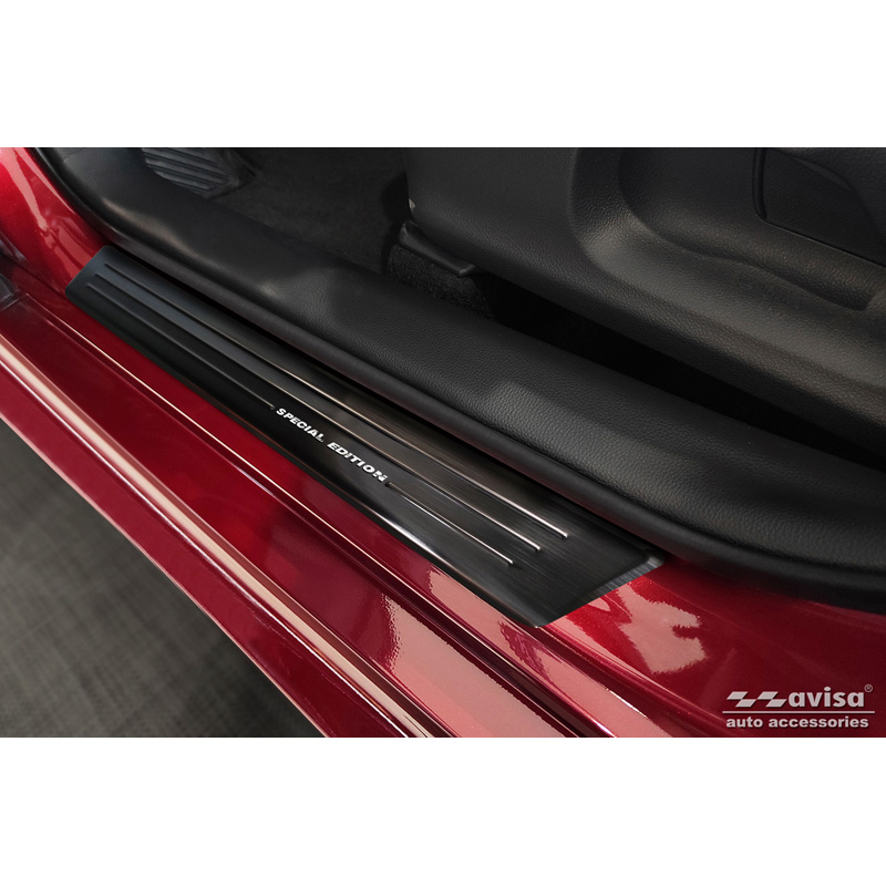 Zwart RVS Instaplijsten  Toyota Yaris 2020- incl. Facelift, excl. GR / Toyota Yaris Cross 2021- / Toyota C-HR II 2023- - 'Special Edition' - 4-delig