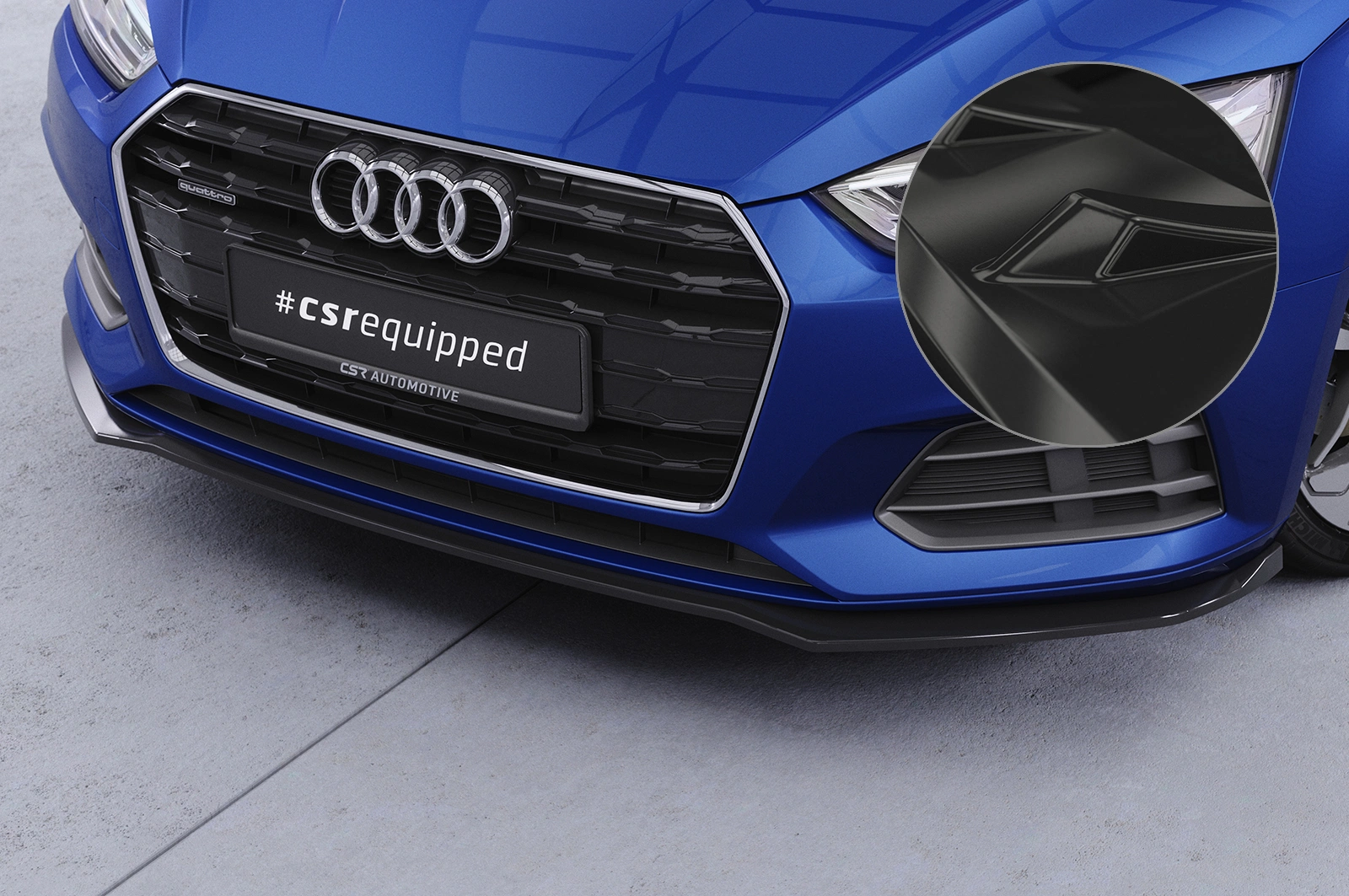 Voorspoiler passend voor Audi A5 (F5) Glans Zwart – CSR Automotive 