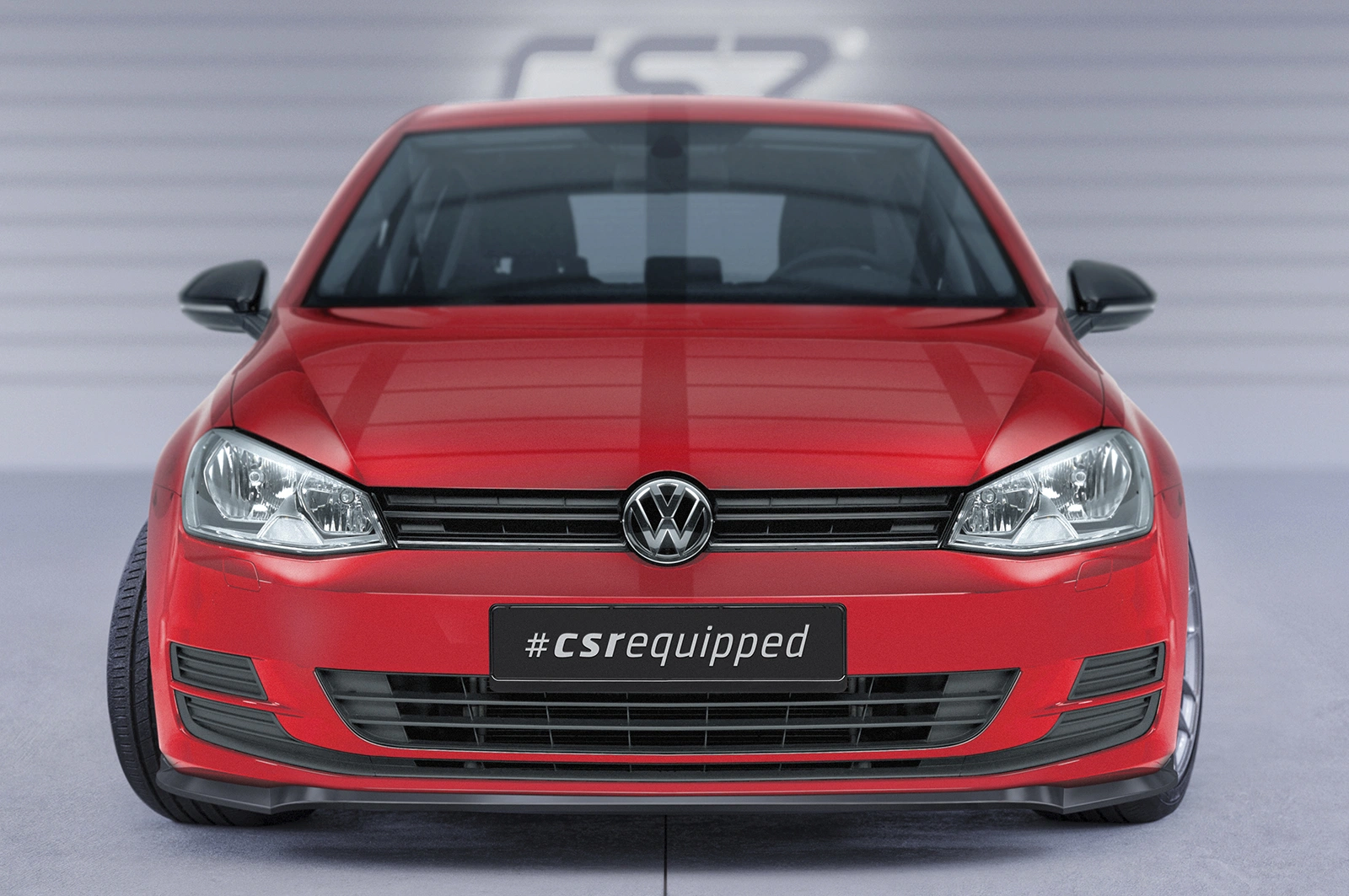 Voorspoiler passend voor VW Golf 7 Glans Zwart (08/2012 - 2017, pre-Facelift) van CSR Automotive