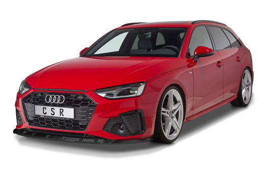 Voorspoiler passend voor Audi A4 B9 FL S-Line 2020-.. Glans Zwart