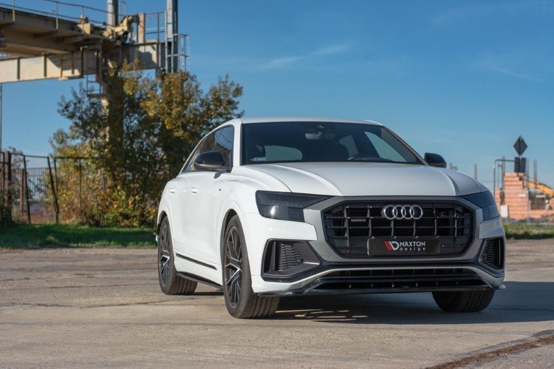 Zijskirts passend voor Audi Q8 S-Line / SQ8 Maxton Glans Zwart