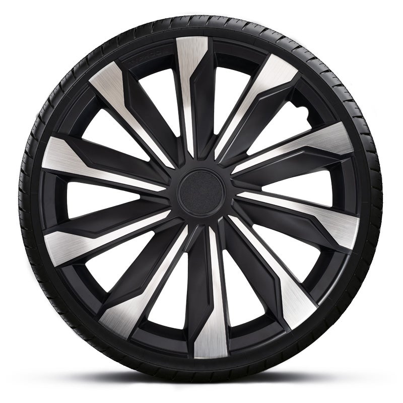 4-Delige Wieldoppenset Typhoon 16-inch alu/zwart