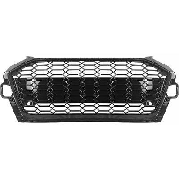 Grill passend voor Audi A4 B9 19- RS Look Zwart