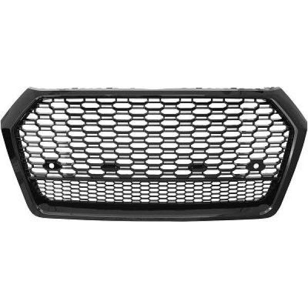 Grill passend voor Audi Q5 RS Look 17-20 Glans Zwart