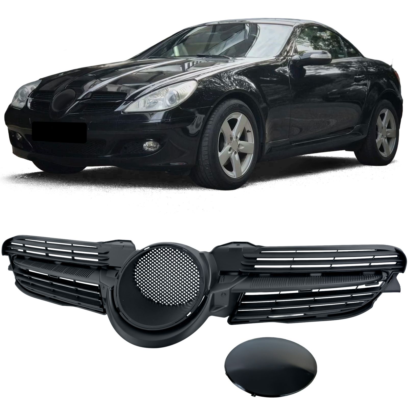 Grill Mercedes SLK R171 2004-2007 Zwart