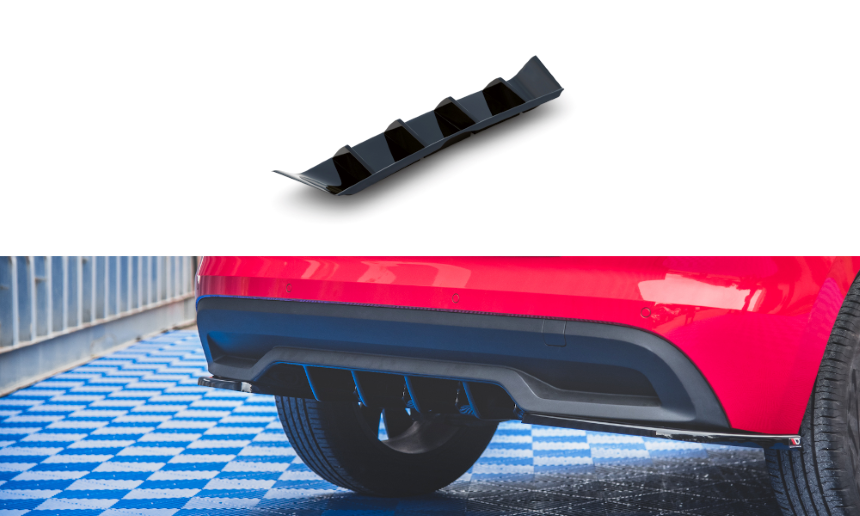 Diffuser passend voor Skoda Kamiq Maxton Design glans zwart