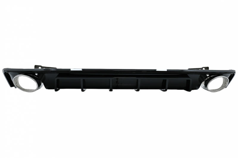Diffuser passend voor Audi A6 S-Line C8 Glanzend Zwart incl. sierstukken