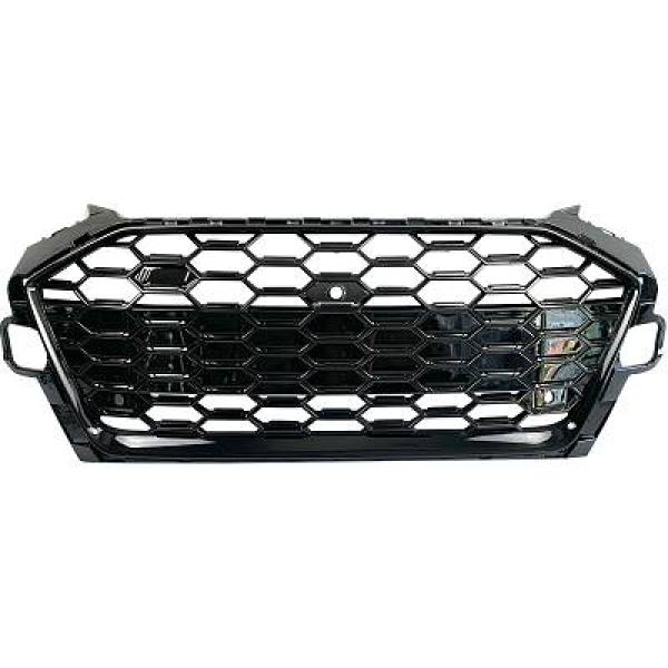 Grill passend voor Audi A4 B9 19- RS Look Zwart