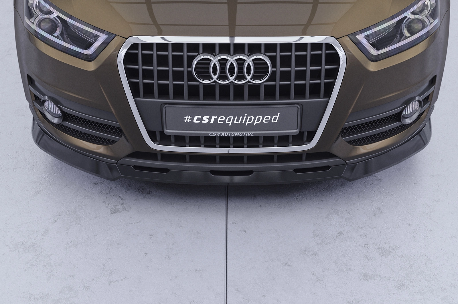 Voorspoiler passend voor Audi Q3 (8U) Glans Zwart
