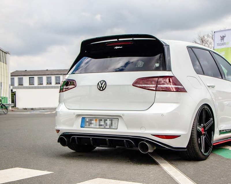 Diffuser passend voor VW Golf 7 GTI Clubsport Glans Zwart