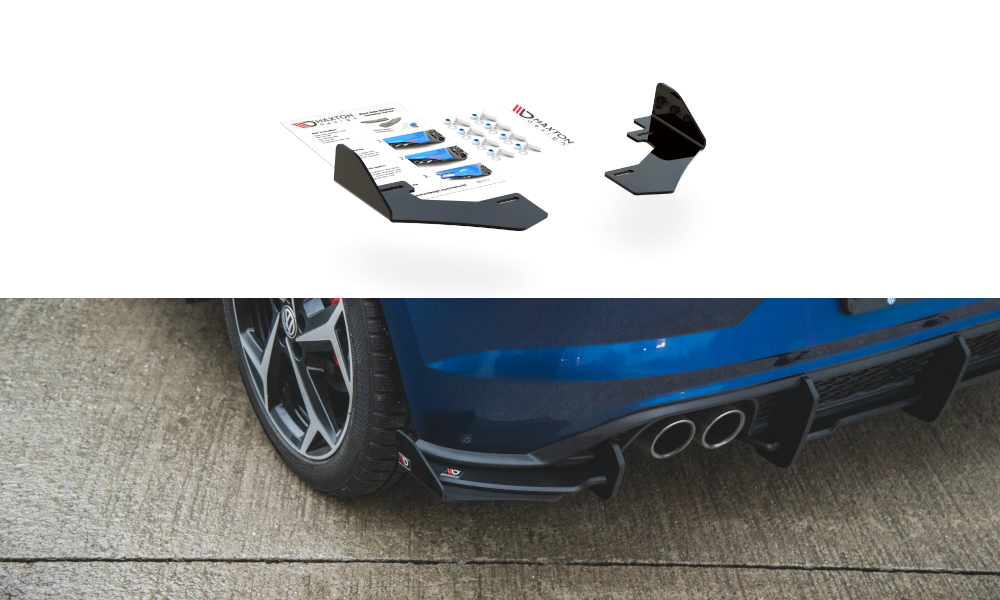 Zijdiffusers Race VW Polo MK6 GTI Glans zwart