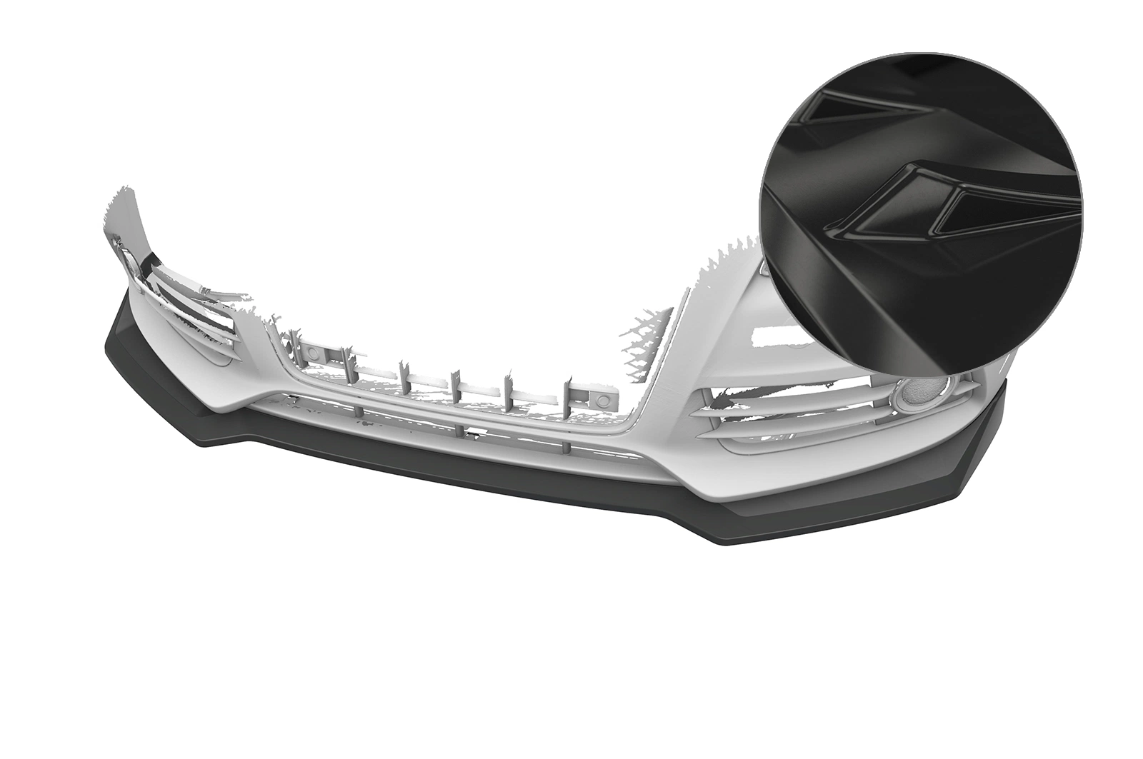 Voorspoiler passend voor Audi A4 S-Line / S4 (B8) – CSR Automotive Cup Spoilerlip Glanzend Zwart