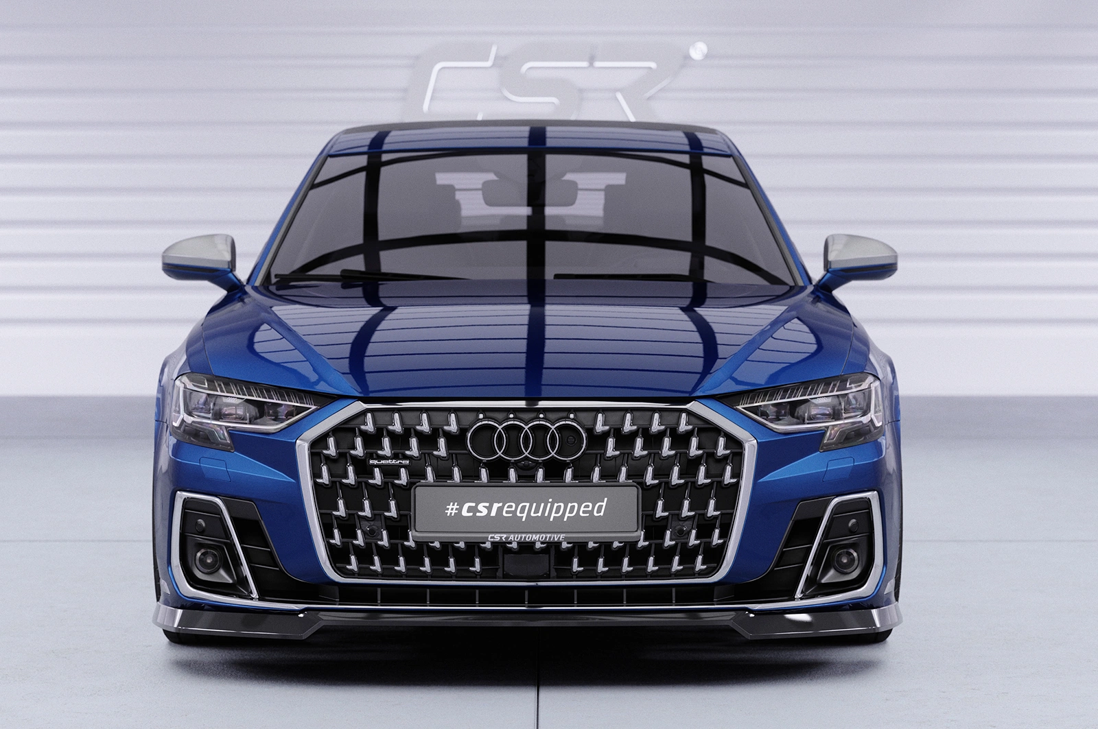 Voorspoiler passend voor Audi A8 D5 (Typ 4N/F8) glans zwart