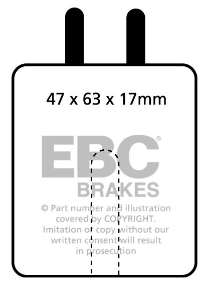 EBC Brakes DAIMLER V8-250 2.5 67-69 Remblokken achterzijde