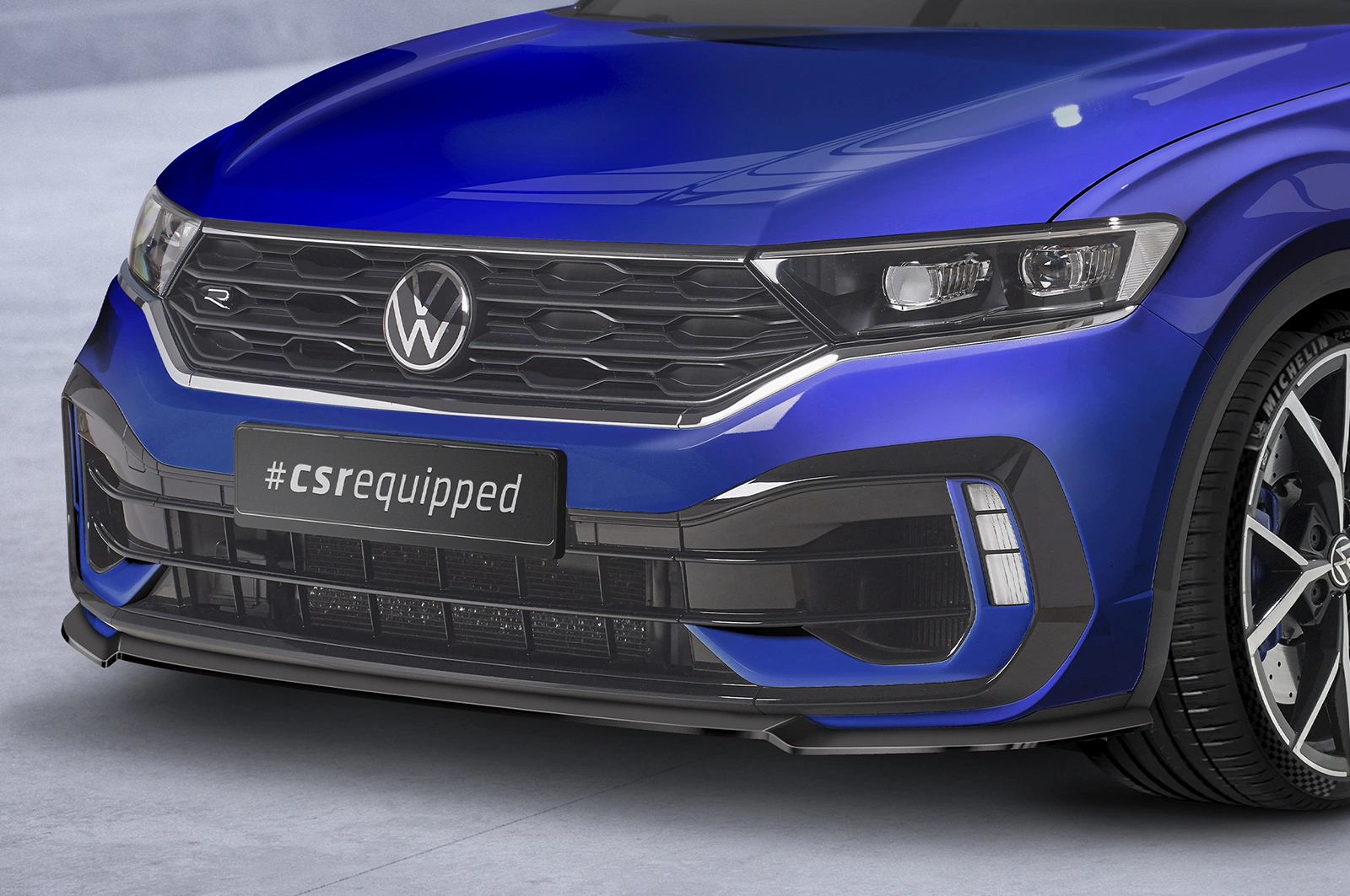 Voorspoiler passend voor VW T-Roc (A1) R Glans Zwart van CSR Automotive (2019-2021, Voor Facelift)