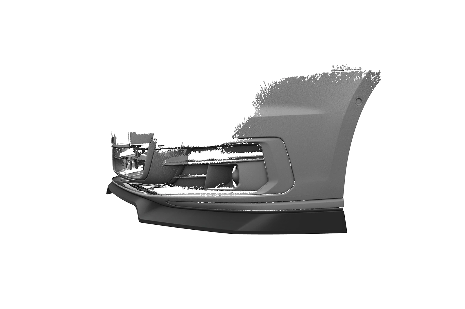 Voorspoiler passend voor Audi A8 (D5) Glans Zwart (2017–2021) CSR