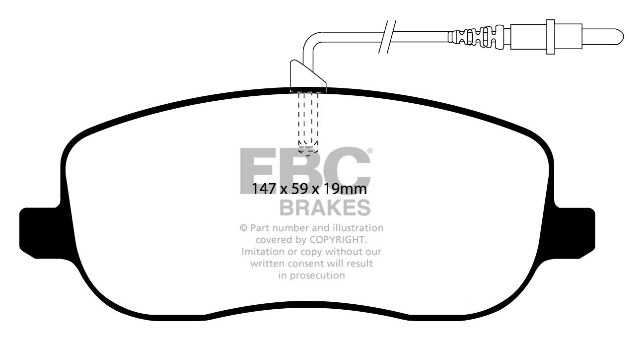 EBC Brakes PEUGEOT 807 2.2 TD 2003-2006 Remblokken voorzijde