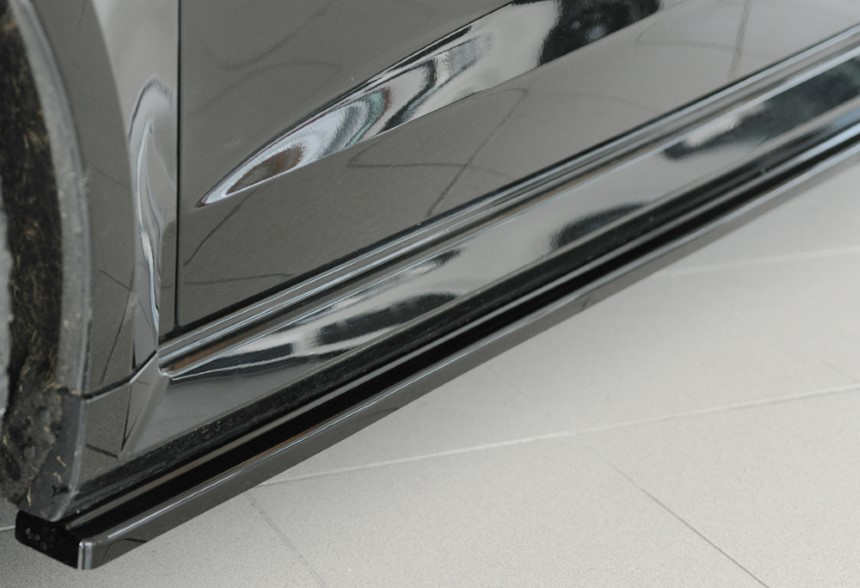 Zijskirts passend voor Audi RS3 8V Sportback Rieger glans zwart