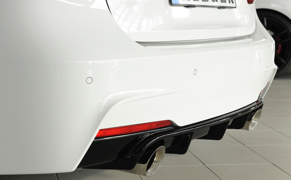 Diffuser passend voor BMW 3 Serie M Pakket F30 / F31 Rieger Glans Zwart