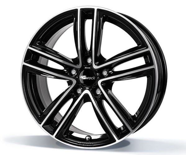 RC Design RC27 7x17 5x100 ET43 glanzend zwart / front gepolijst