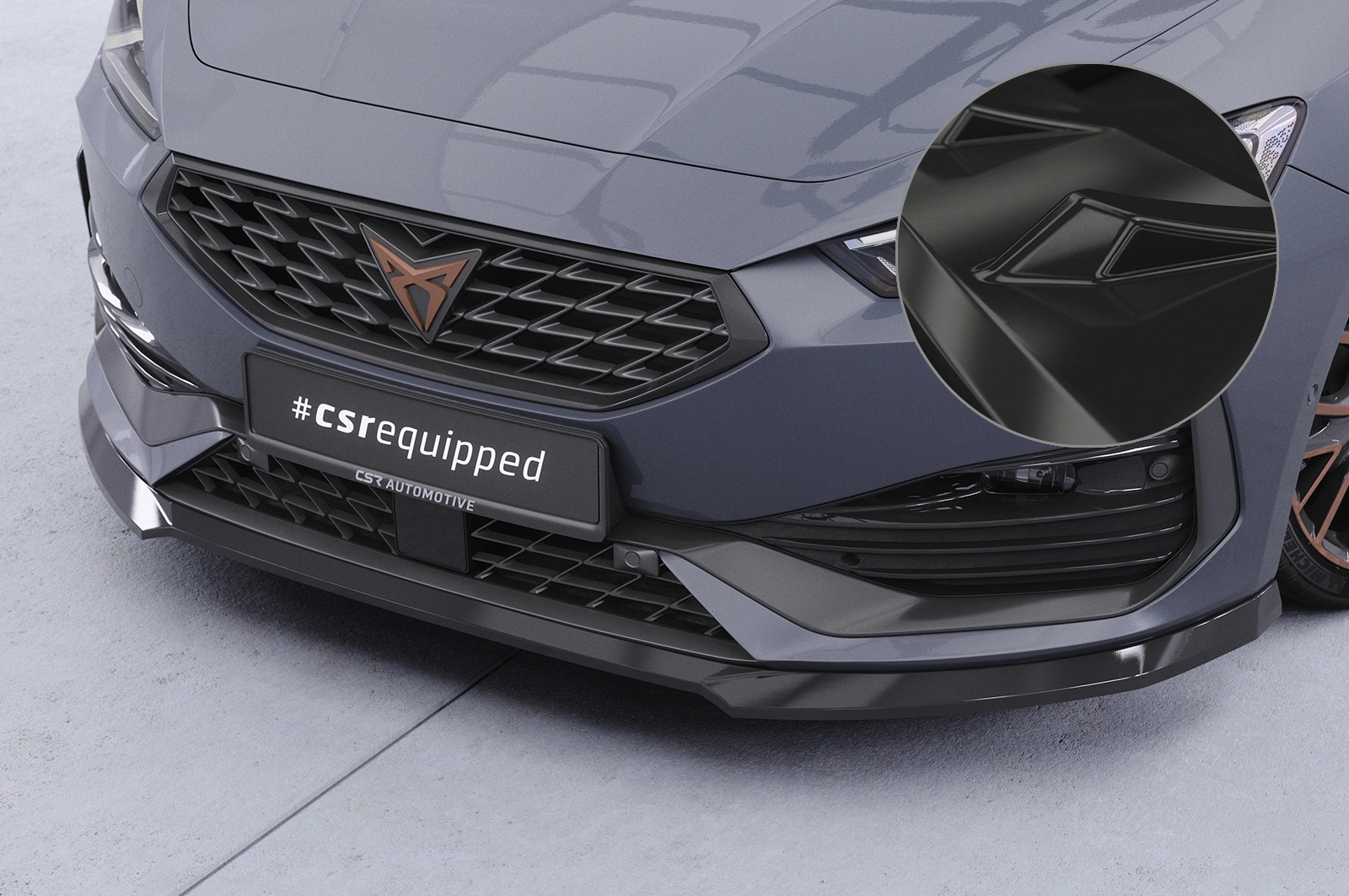 Voorspoiler passend voor Cupra Leon 4 (Typ KL) Glans Zwart van CSR Automotive (2020-)