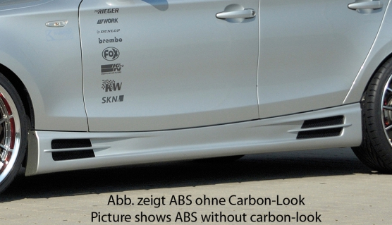 Zijskirts passend voor BMW E87 ABS Carbon-look Rieger