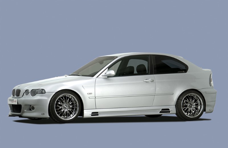 Zijskirts passend voor BMW E46 alle modellen ook M3 met 2 schacht en 2 uitsne