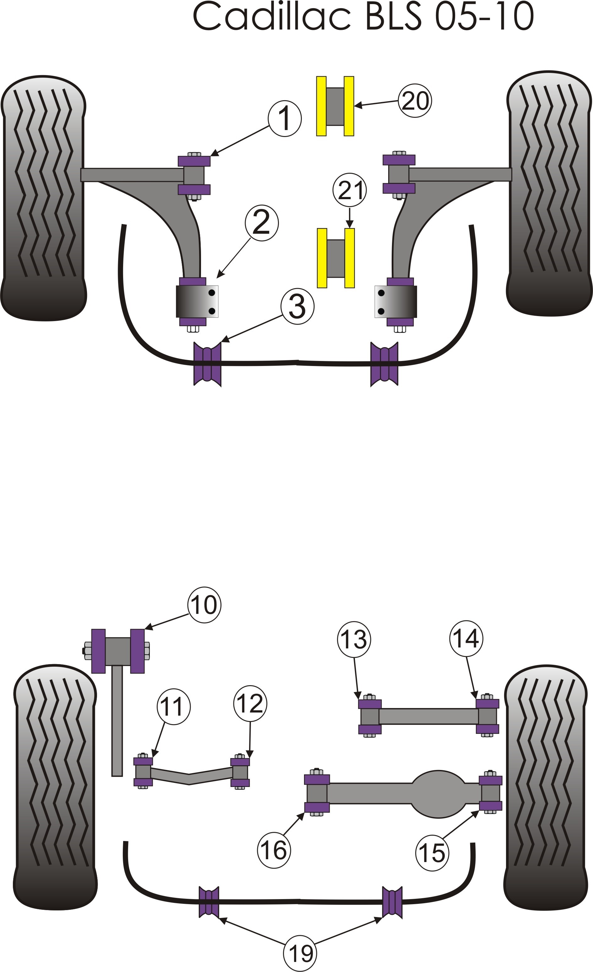 Fiat Croma  Rear Lower Arm Inner Bush - PowerFlex PFR80-1216