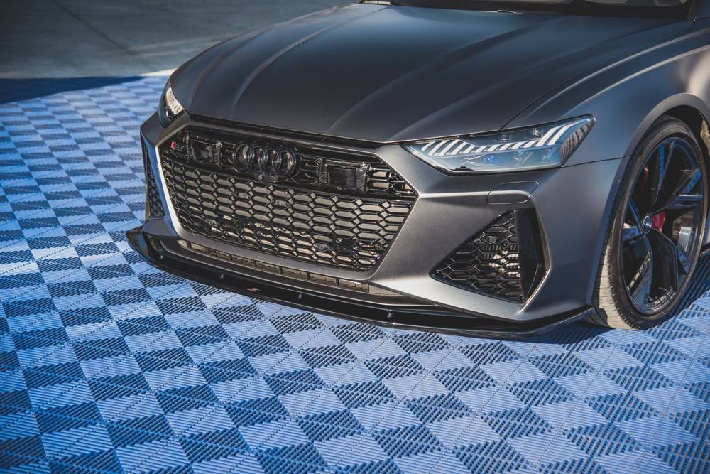 Voorspoiler V.2 Audi RS6 / RS7 C8 Maxton Glanzend Zwart