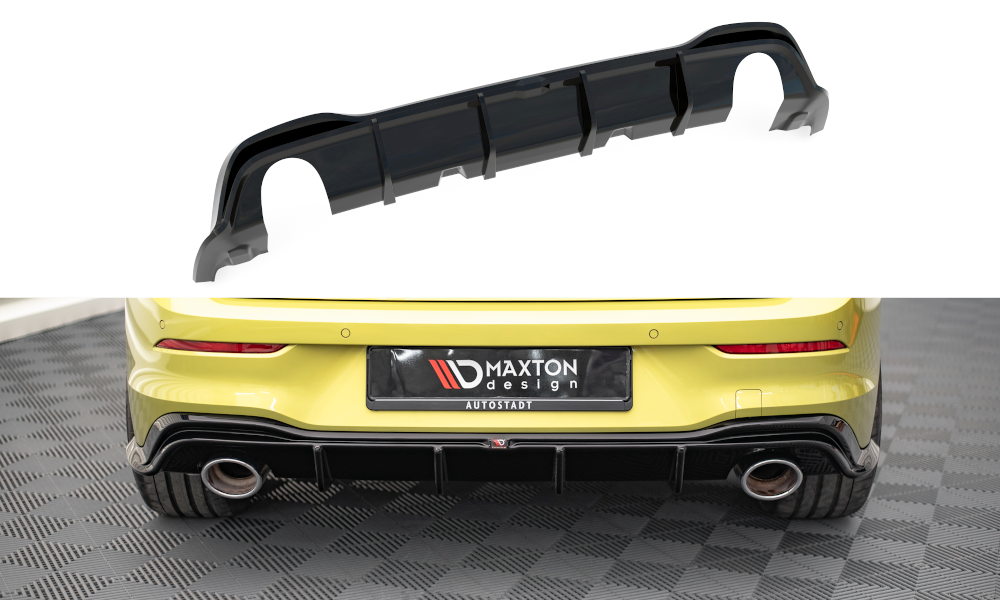 Diffuser passend voor Volkswagen Golf 8 GTI Clubsport Maxton Glans Zwart
