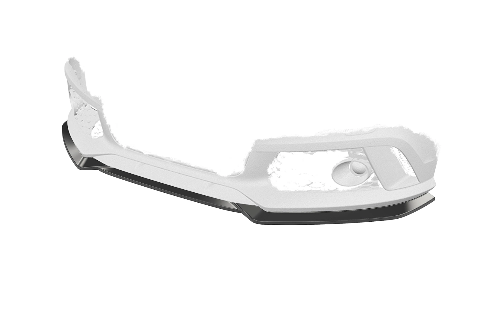 Voorspoiler passend voor Audi RS6 C7 Glans Zwart (2013-2018)
