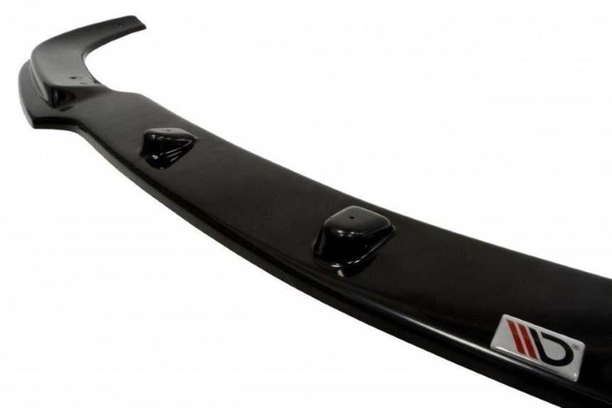 Voorspoiler passend voor Mercedes CLK W209 AMG Maxton Design glans zwart