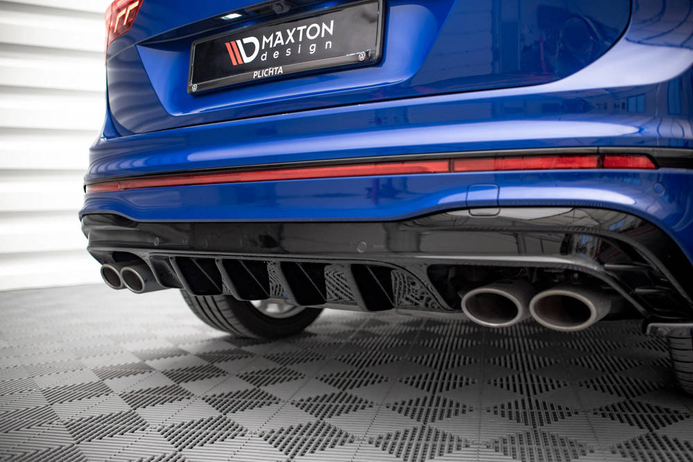 Diffuser passend voor VW Tiguan R MK2 Facelift Maxton Glans Zwart