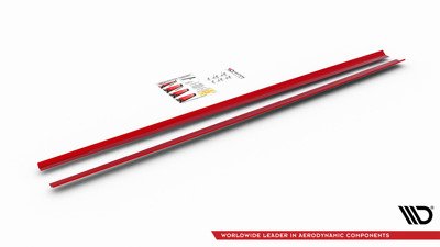 Zijskirts passend voor VW Polo MK6 GTI Glans Zwart