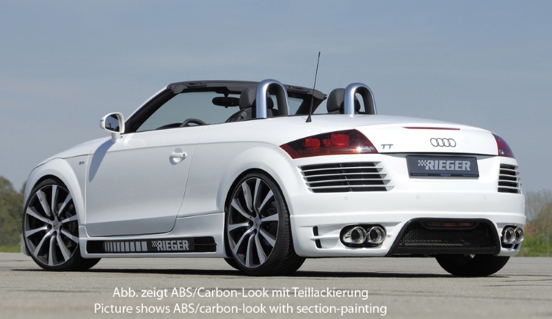 Zijskirts passend voor Audi TT 8J ABS Carbon-look Rieger