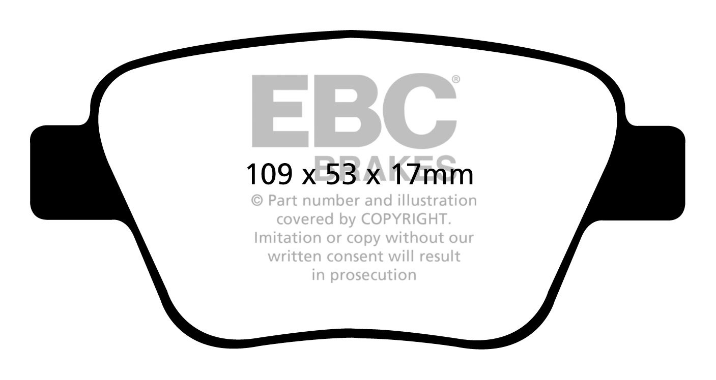 EBC Brakes SKODA Yeti 1.8 Turbo (4WD) 2009-.. Remblokken achterz