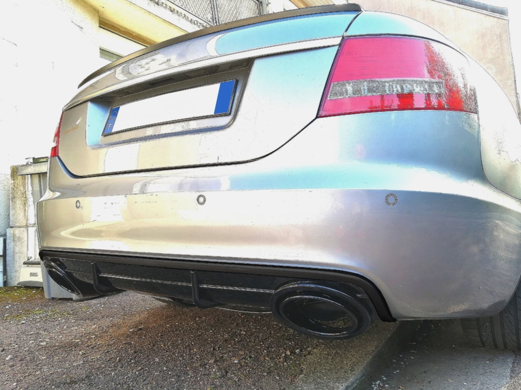 Achterbumper Diffuser passend voor Audi A6 C6 4F RS6 Look met Sierstukken 04-08