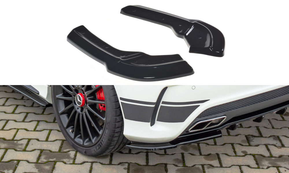 Diffuser Hoeken Mercedes W176 A45 AMG Glans Zwart