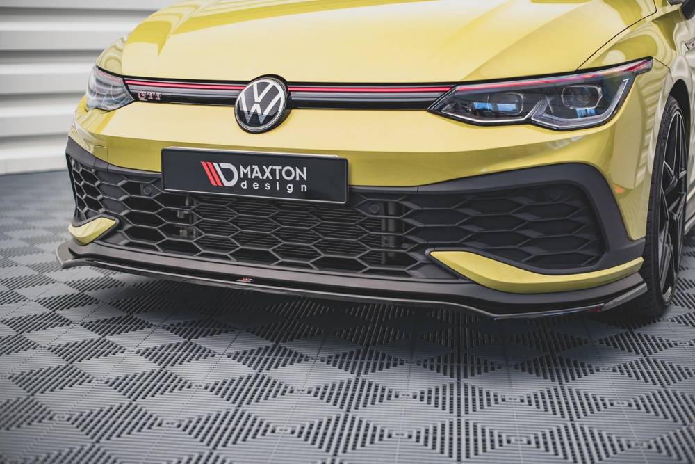 Voorspoiler passend voor Volkswagen Golf 8 GTI Clubsport Maxton Glans Zwart
