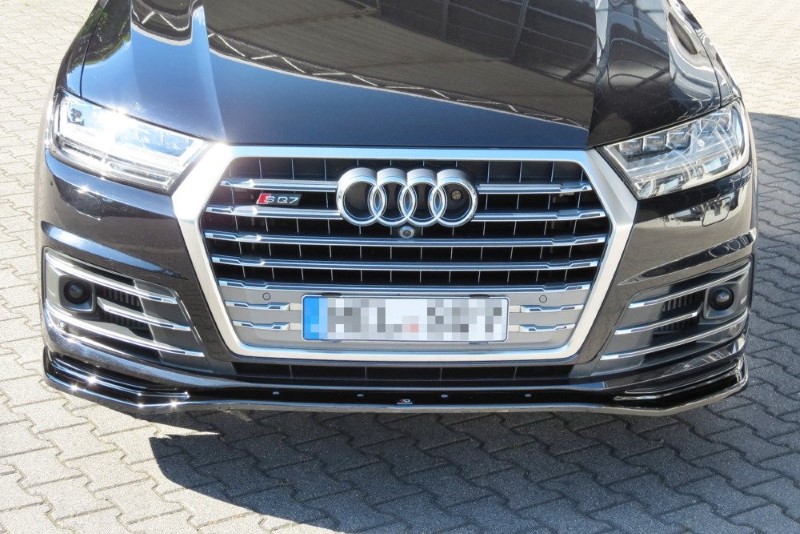 Voorspoiler passend voor Audi SQ7 / S-Line Maxton Glanzend Zwart
