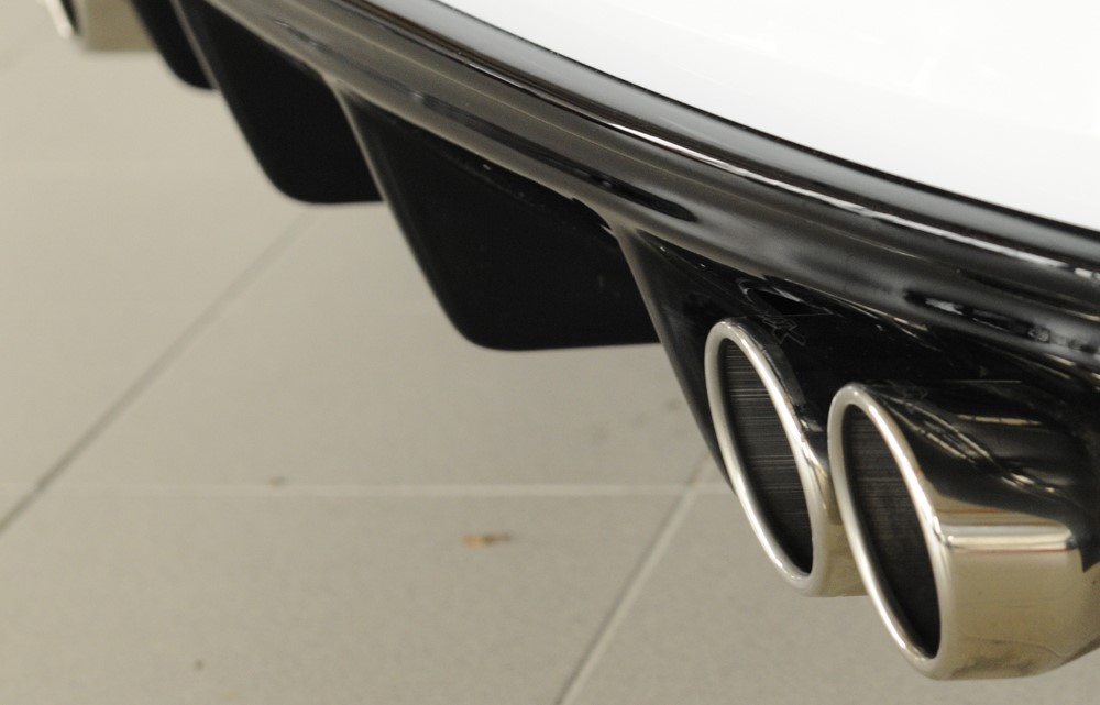 Achterbumper Diffuser passend voor Audi A3 8V 12-16 Rieger Glans Zwart Duplex