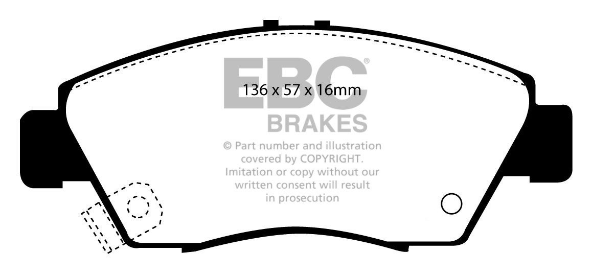 EBC Brakes HONDA Civic Coupe 1.6 (EM1) 99-2001 Remblokken voorzi