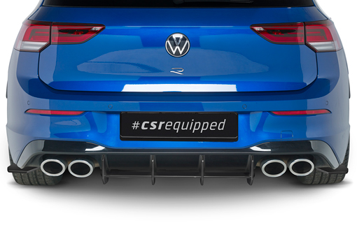 Diffuser passend voor Volkswagen Golf 8 R CSR Racing Mat Zwart