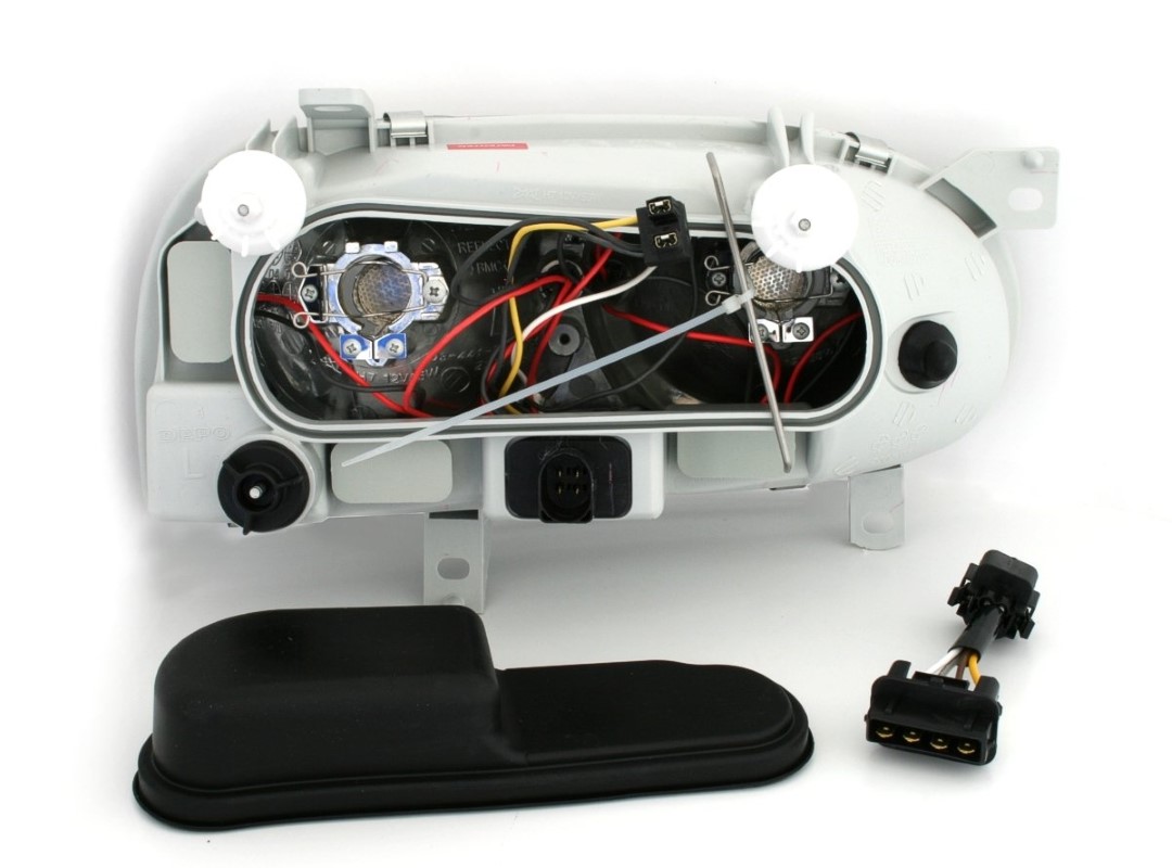 Koplampen passend voor VW Golf III 91-97 Angel Eyes Zwart