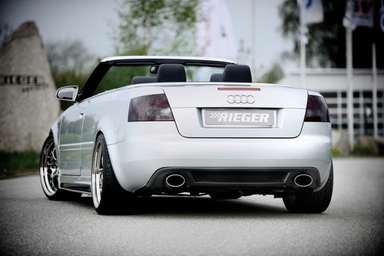 Achterbumper Diffuser passend voor Audi A4 cabrio (8H) ABS 02- Rieger