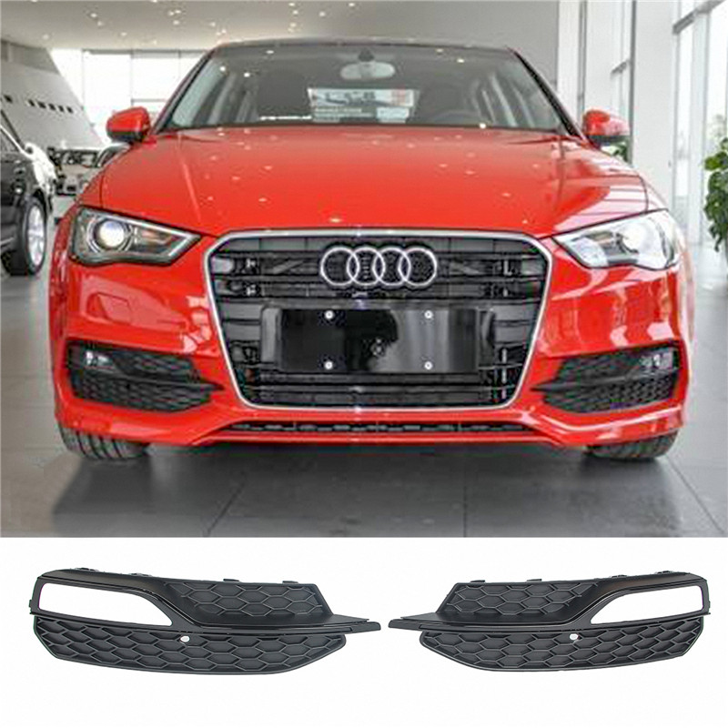 Mistlamp Grillen Audi A3 8V 13-16 S-Line zwart
