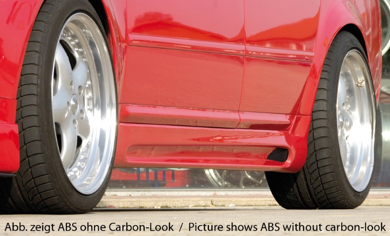 Zijskirts passend voor Audi A6 4B ABS Carbon-look Rieger
