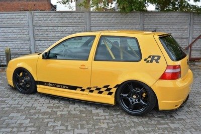 Zijskirts passend voor VW Golf 4 R32 Glans Zwart