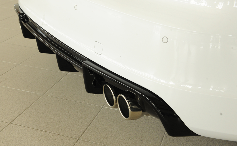 Achterbumper Diffuser passend voor Audi A3 8V 12-16 3deurs/Sportback Glossy black Rieger